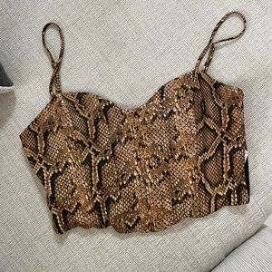 Top Zara animal print snake skin (New)